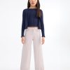 Culotte jeans with seam detail