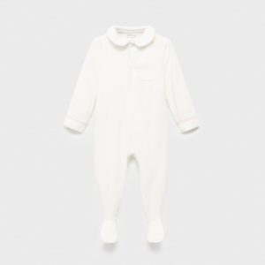Baby-neck pajamas with pocket