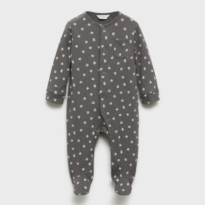 Printed bodysuit piyamas