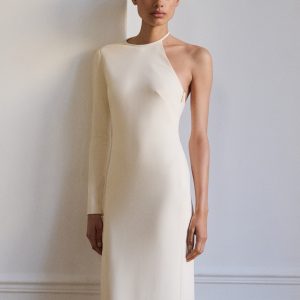 Asymmetrical open-back dress