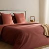 200-thread count percale cotton duvet cover with contrasting overlock for 180/200 cm bed