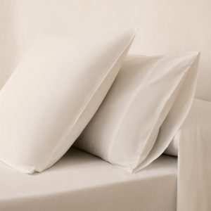 Two 300-thread percale cotton pillowcases 60x60 cm