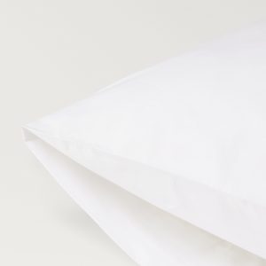 Two cotton percale pillowcases with lace insert 50x75 cm