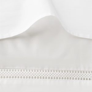 Two cotton percale pillowcases with inset 60x60 cm