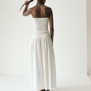 Strapless maxi-dress