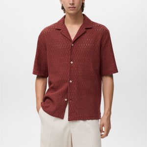 Cotton blouse with lace detail