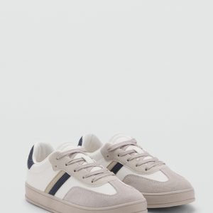 Leather mixed sneakers