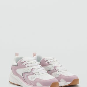 Combined sneakers with laces