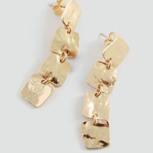 Combined square earrings