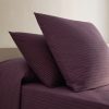Two cotton percale striped pillowcases 50x75 cm