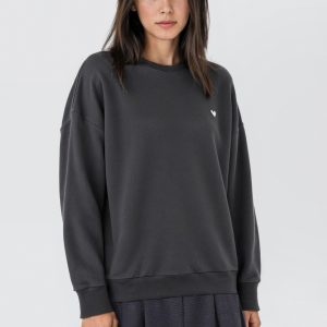 Embroidered message sweatshirt