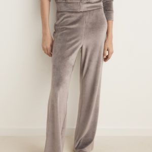 Soft-touch velour pants