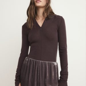 Wool hooded t-shirt