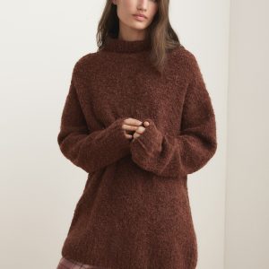 Bouclé turtleneck sweater
