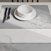 100% linen placemat with contrasting overlock stitching