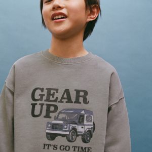 Printed cotton sweatshirt