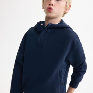 Interlocking cotton sweatshirt
