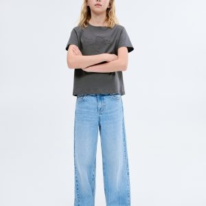 Embroidered cotton T-shirt