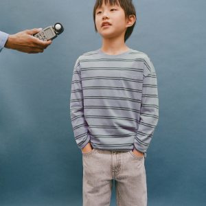 Chest-pocket striped T-shirt