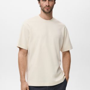 Relaxed-fit sweatshirt fabric t-shirt