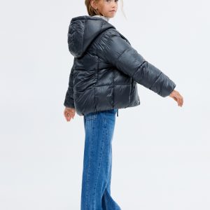 Two-tone hooded anorak