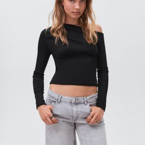 Asymmetric cotton T-shirt