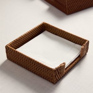 Rattan napkin holder