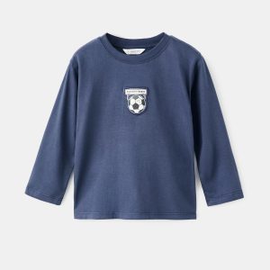 Embroidered printed T-shirt