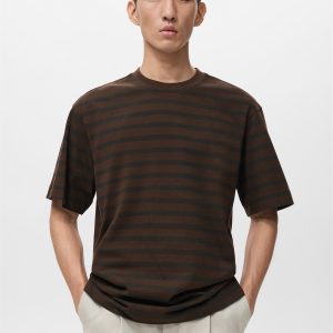 100% cotton relaxed-fit striped t-shirt
