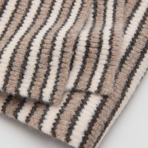 Striped knit scarf