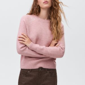 Studded knitted sweater