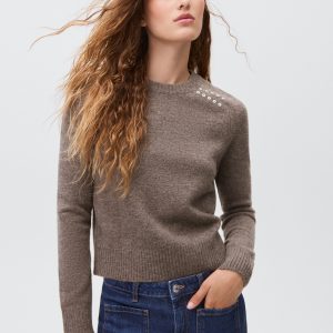Studded knitted sweater