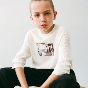 Printed cotton-blend T-shirt