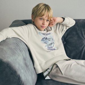 Printed cotton sweatshirt