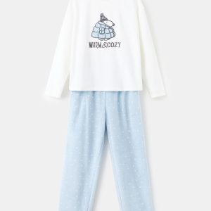 Printed long pyjamas