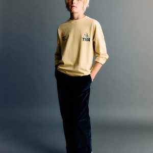 Printed cotton-blend t-shirt