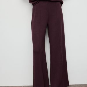 Seam-detail straight-fit pants