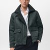 Double face jacket with fleece lining