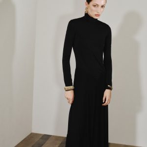A-line turtleneck dress