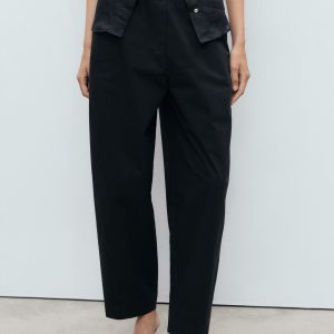 Elastic waist cotton pants