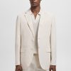 Slim-fit suit blazer made from a linen-lyocell blend