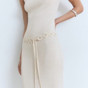 Belt knit dress
