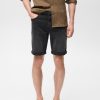 Slim-fit denim bermuda shorts