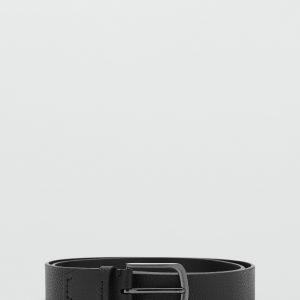 Pebbled leather belt