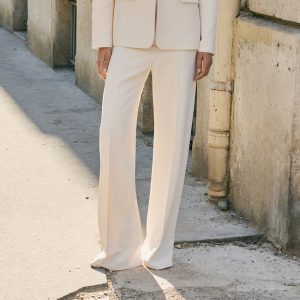 Straight-fit suit pants