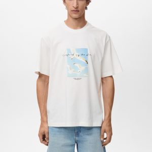 T-shirt with printed patch