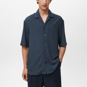 Striped embroidered shirt