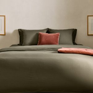 Washed satin cotton duvet cover with double stitching for 90 cm bed