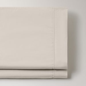 500-thread count cotton percale top sheet with rounded piping detail for 90cm bed