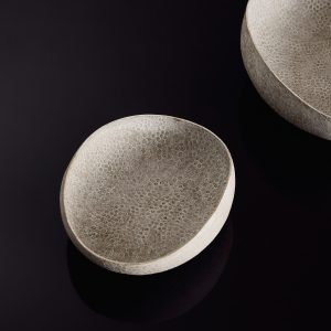 Small textured metal decorative bowl